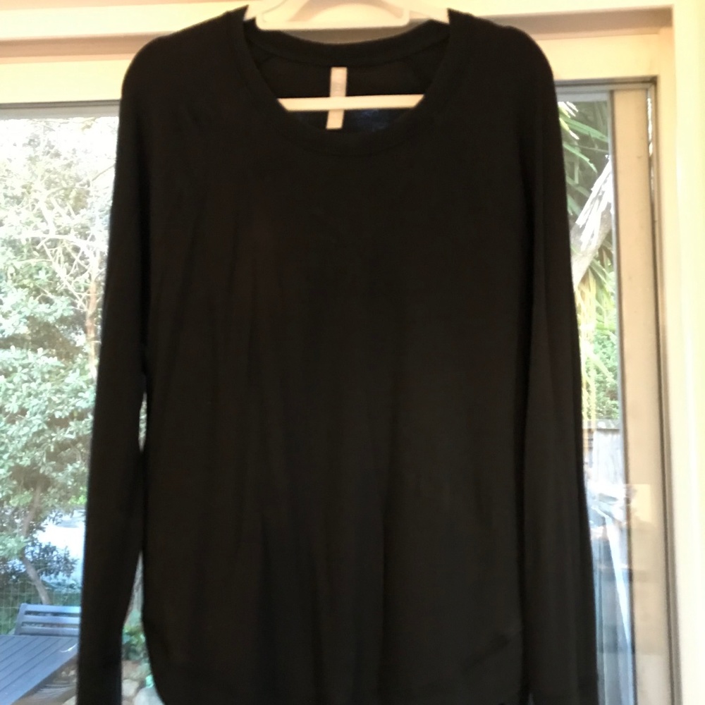 Athleta Black Long Sleeve Sweatshirt
